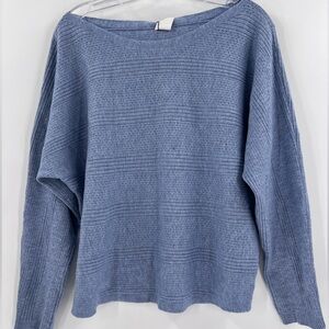 Short story Frey blue boatneck sweater. Extremely soft petite